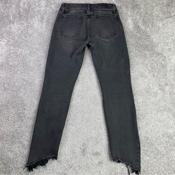 Pistola Jeans Women’s 26* Black Wash Skinny Leg Low Rise Frayed Hem Stretch - Picture 5 of 16